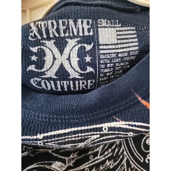Xtreme Couture by AFFLICTION Men's THERMAL T-Shirt RIVETER Small NWT A118 New - Picture 6 of 6